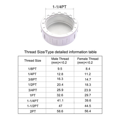 Harfington G Pipe Fitting Cap, PVC Female Thread Hose Connector, for Garden and Outdoor Water Pipes End