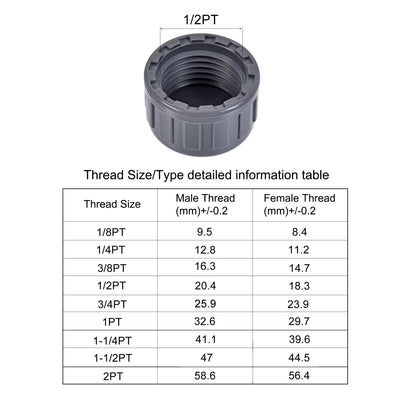 Harfington G Pipe Fitting Cap, PVC Female Thread Hose Connector, for Garden and Outdoor Water Pipes End, 20Pcs