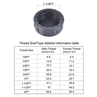 Harfington G Pipe Fitting Cap, PVC Female Thread Hose Connector, for Garden and Outdoor Water Pipes End