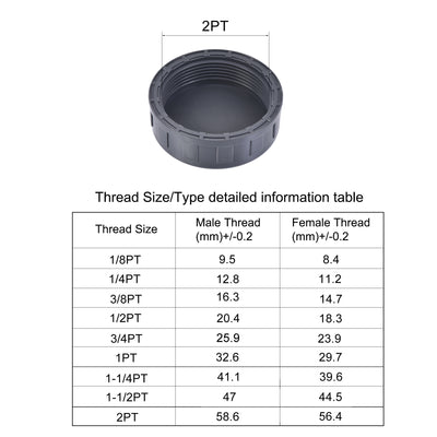 Harfington G Pipe Fitting Cap, PVC Female Thread Hose Connector, for Garden and Outdoor Water Pipes End