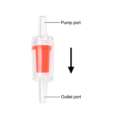 Harfington Uxcell Silicone Tubing 4mm ID 6mm(1/4") OD 5m Aquarium Pump Air Hose Water Pipe Silicone Rubber Tube Clear with Check Valves