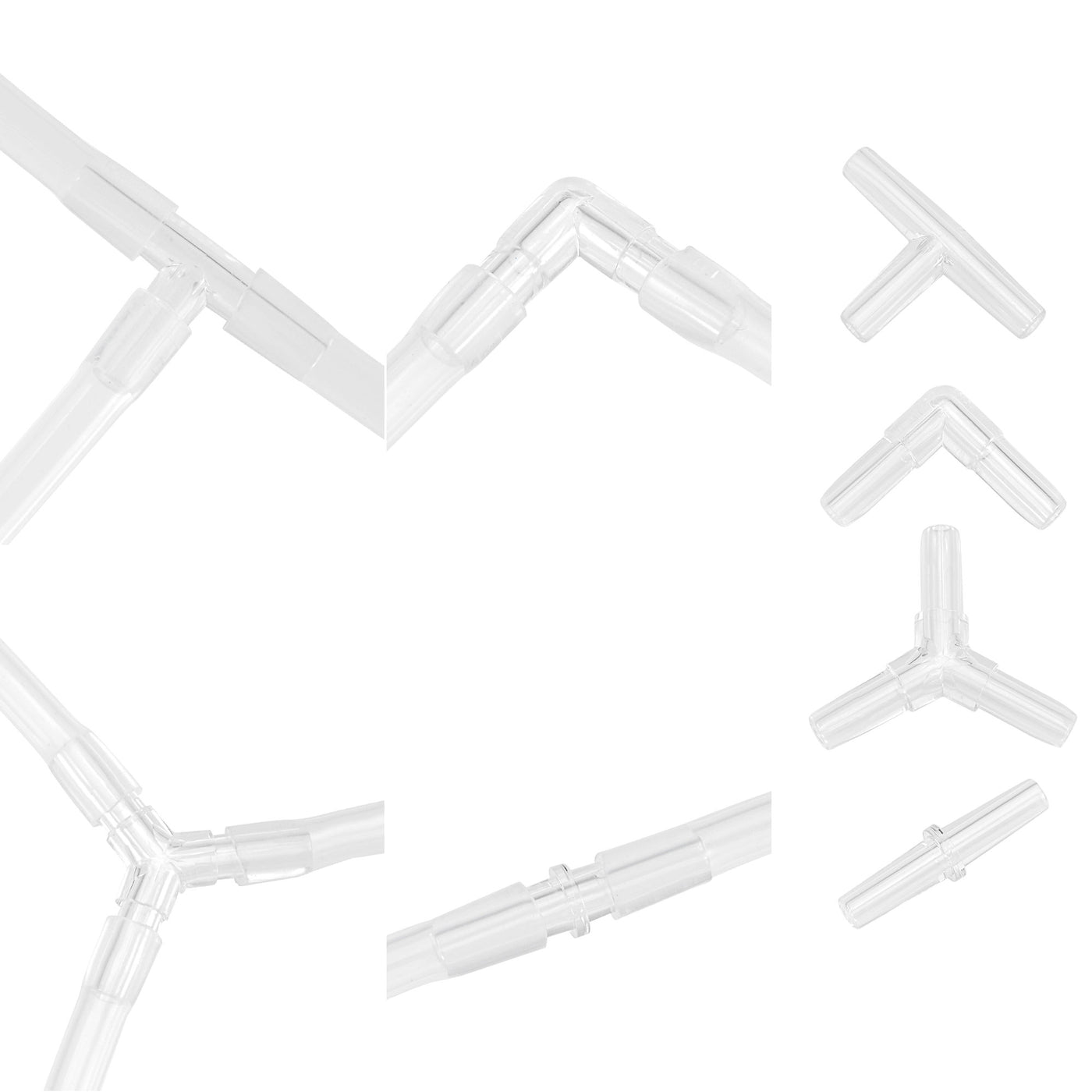 uxcell Uxcell Silicone Tubing 4mm ID 6mm(1/4") OD 10m Aquarium Pump Hose Rubber Tube Clear with Check Valves, Suction Cups, Connectors