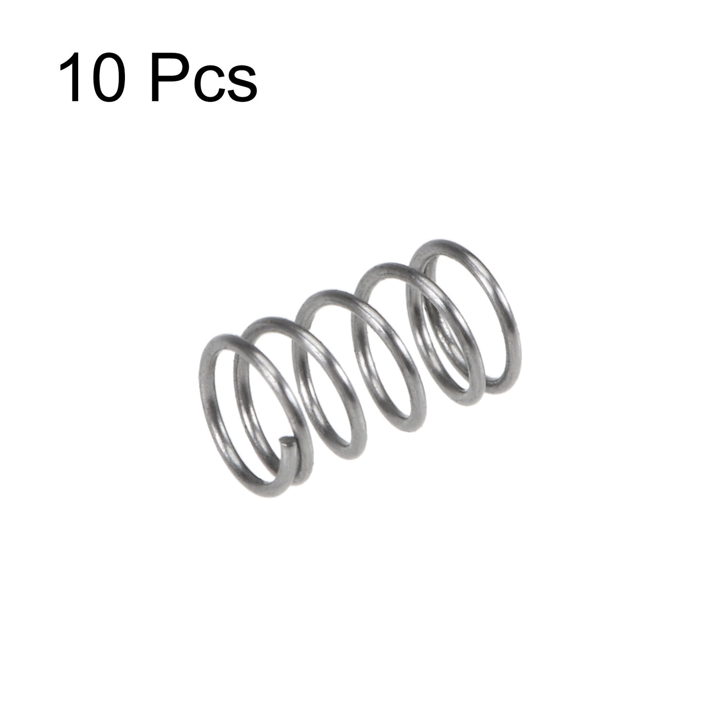 uxcell Uxcell Compressed Spring, Free Length,2.6N Load Capacity,Gray,10pcs