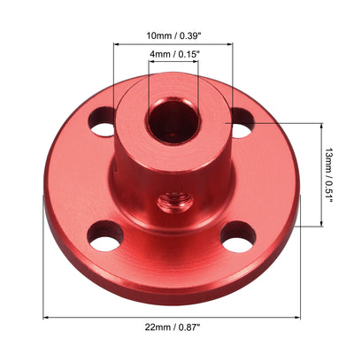 Harfington H13xD10 Rigid Flange Coupling Motor Shaft Coupler DIY 4pcs