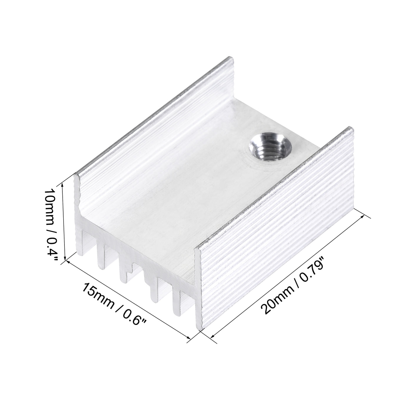 uxcell Uxcell 20x15x10mm TO-220 Aluminum Heatsink for Cooling MOSFET Transistor Diodes 20pcs