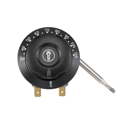 Harfington Uxcell NC 250V 16A 30-110C Temperature Control Switch Capillary Thermostat for Oven Refrigerator Heater, 0.7m, with 2 Screws&2 Crimp Terminals