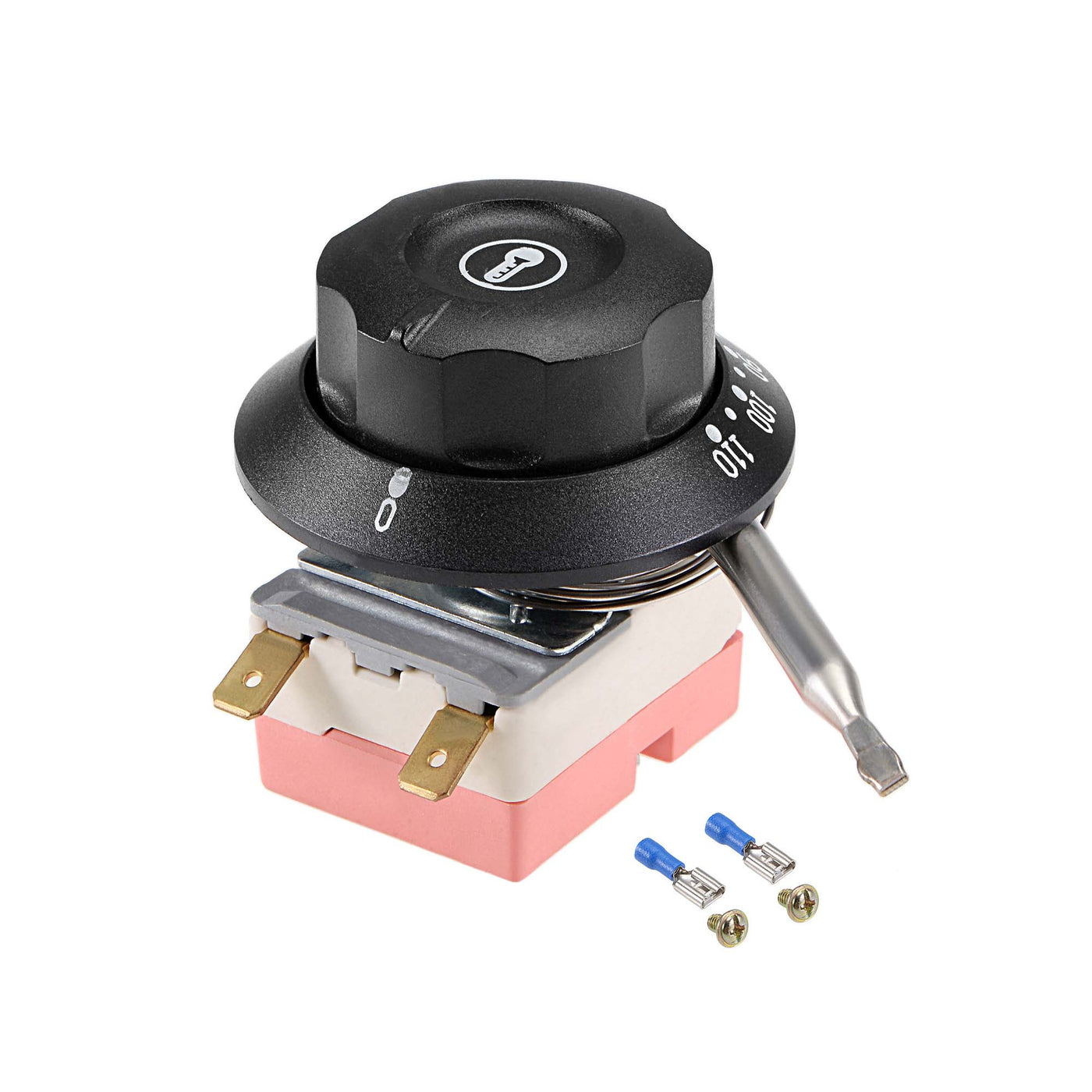 uxcell Uxcell NC 250V 16A 30-110C Temperature Control Switch Capillary Thermostat for Oven Refrigerator Heater, 0.7m, with 2 Screws&2 Crimp Terminals