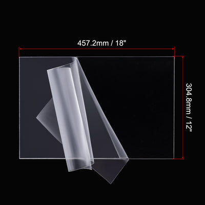 Harfington Uxcell 1pcs Acrylic Sheet,Clear,1/16" Thick,304.8 x 457.2mm,Plastic Board