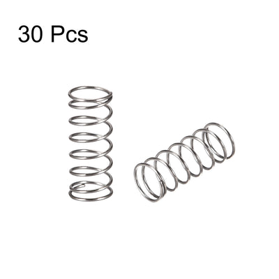 Harfington Uxcell Compressed Spring,Free Length,1.5N Load Capacity,Gray,30pcs