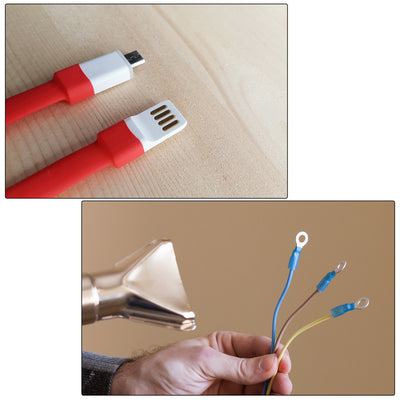 Harfington Uxcell 650pcs 3:1 Adhesive Heat Shrink Tubing Kit, Heat Shrink Tubes Wire Wrap 11 Sizes