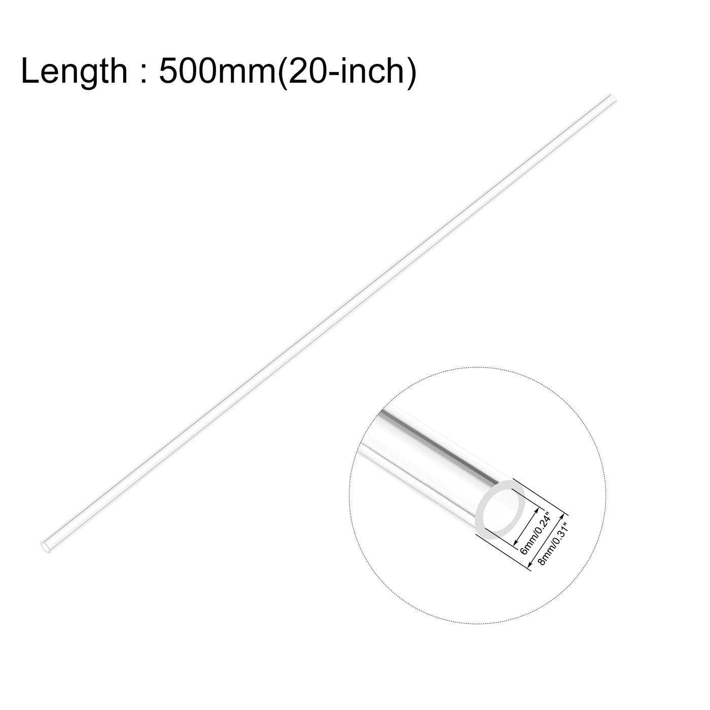 Harfington Rigid Acrylic Pipes Round Tube Tubing