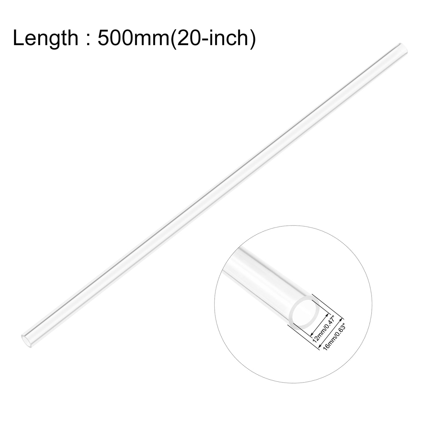 Harfington Rigid Acrylic Pipes Round Tube Tubing