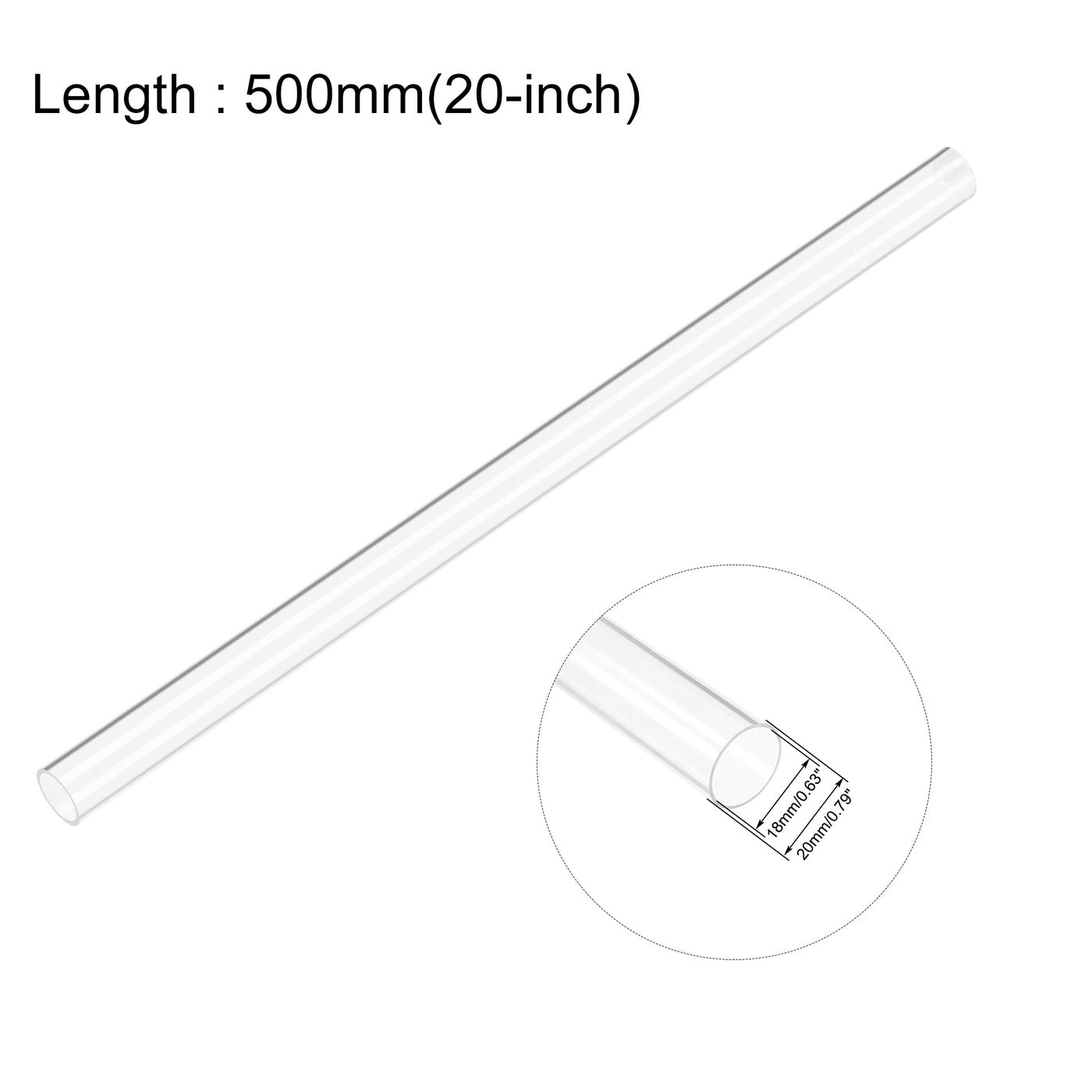 Harfington Rigid Acrylic Pipes Round Tube Tubing