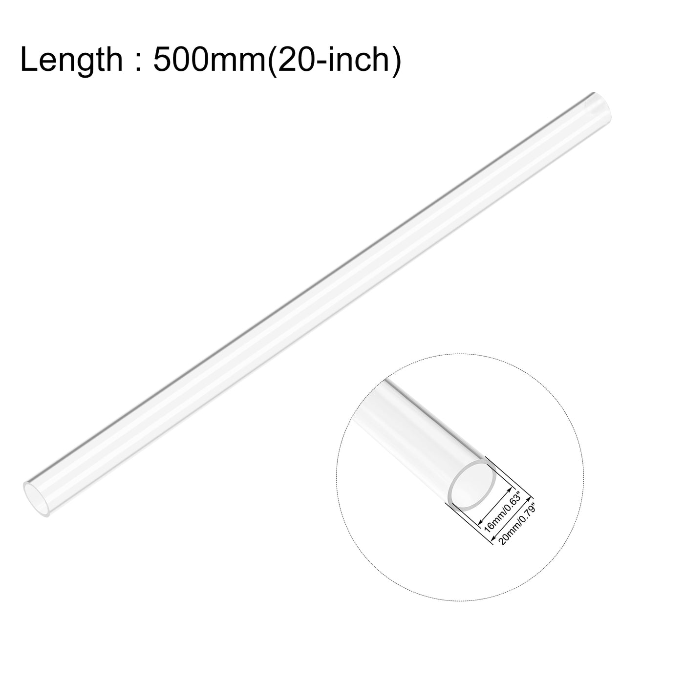 Harfington Rigid Acrylic Pipes Round Tube Tubing