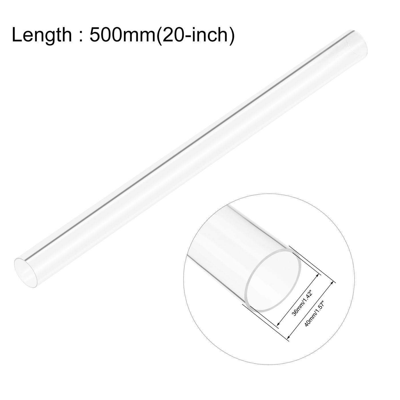 Harfington Rigid Acrylic Pipes Round Tube Tubing