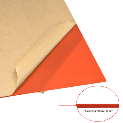 Harfington Uxcell 2pcs Orange Cast Acrylic Sheet,12" x 12",3mm Thick,Plastic Acrylic Board