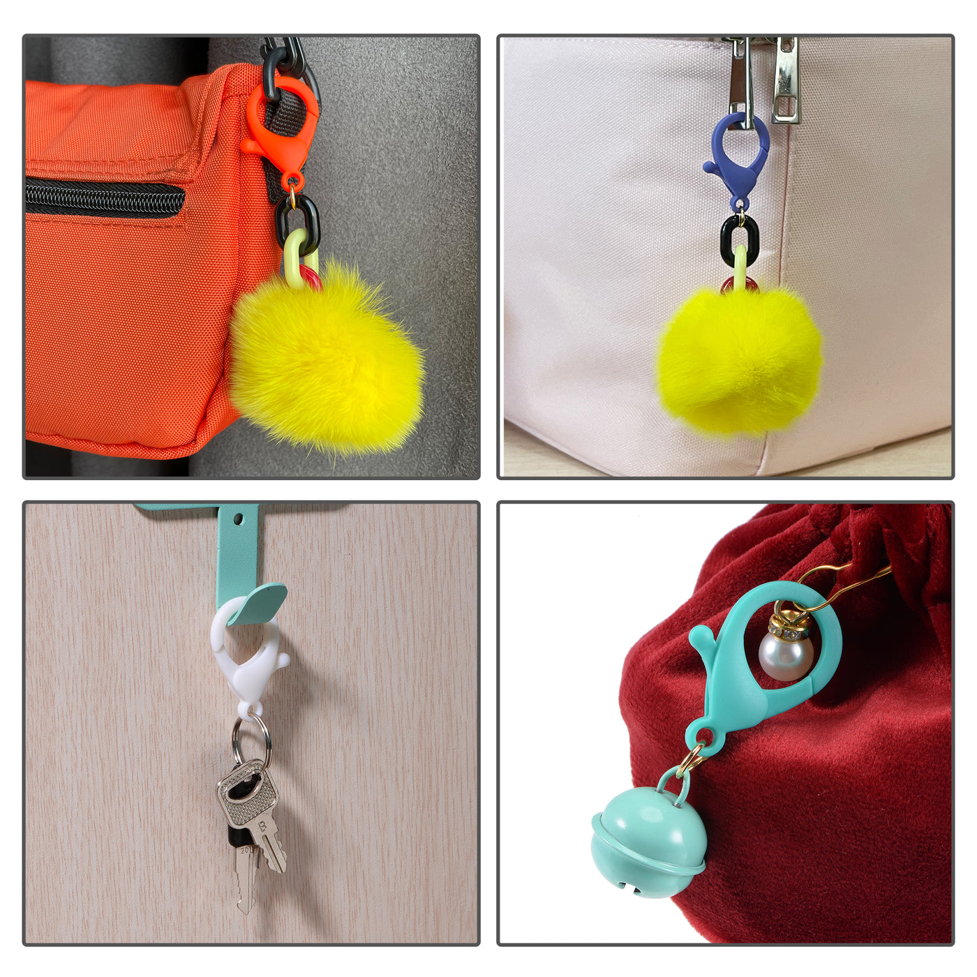 uxcell Plastic Key Chain Clasp Lanyard Snap Hook, for DIY Crafts