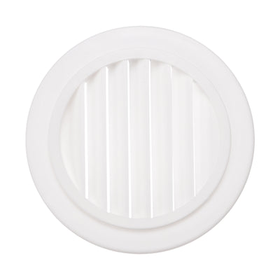 Harfington Uxcell Round Vent Cover, PP Plastic Detachable Air Vent Exhaust Louver for 4" - 4.3" Diameter Hole