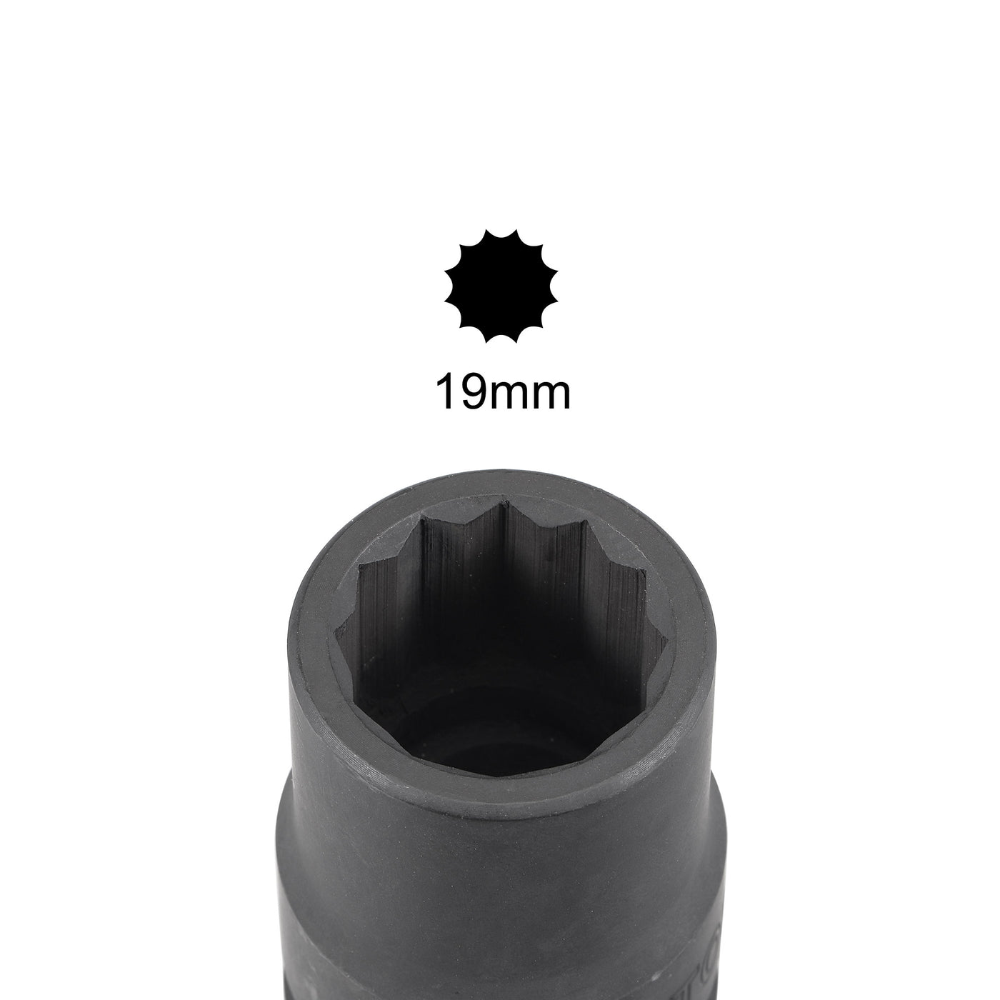 Harfington Square Drive 12-Point Impact Socket, CR-MO Steel, Standard Metric