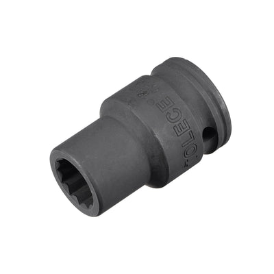 Harfington Square Drive 12-Point Impact Socket, CR-MO Steel, Standard Metric