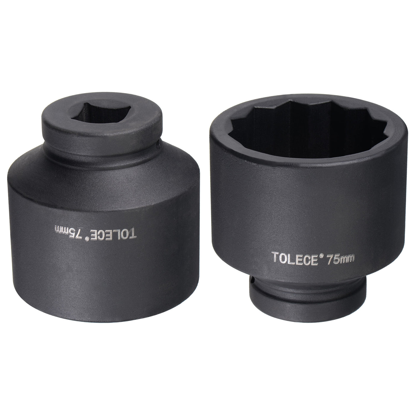 uxcell Uxcell 1-Inch Drive 75mm 12-Point Impact Socket, CR-MO Steel 100mm Length, Standard Metric Sizes