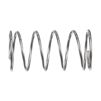 Harfington Uxcell 304 Stainless Steel Material Round Compression Spring Load Capacity Silver for Electronics