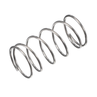 Harfington Uxcell 304 Stainless Steel Material Round Compression Spring Load Capacity Silver for Electronics
