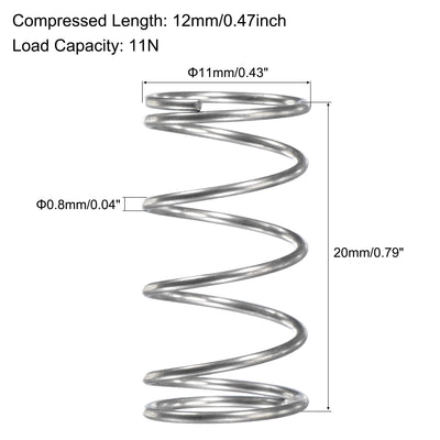 Harfington Uxcell 304 Stainless Steel Compression Spring