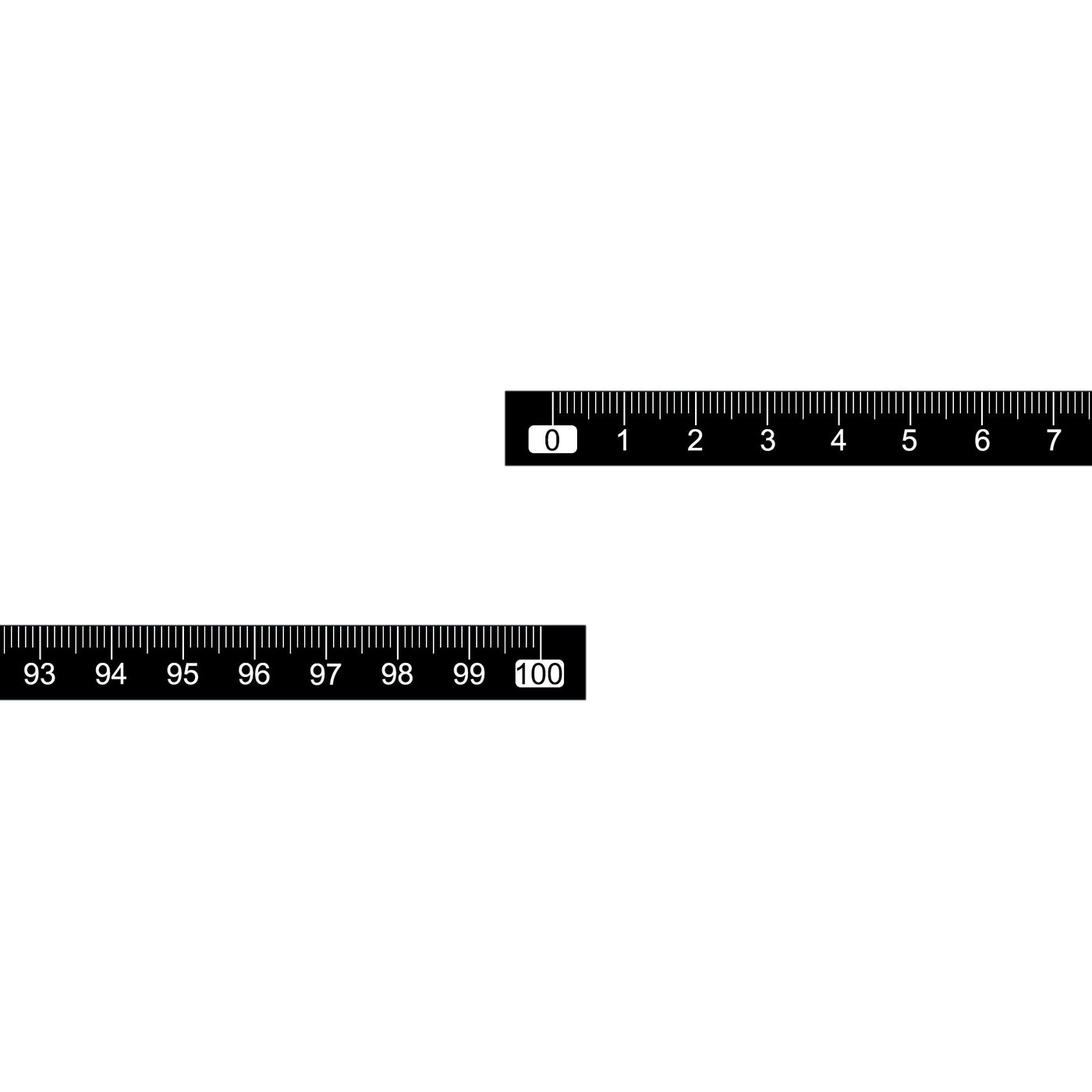 uxcell Uxcell Adhesive Backed Tape Measure 100cm Left to Right Tapes Workbench Ruler (Black)