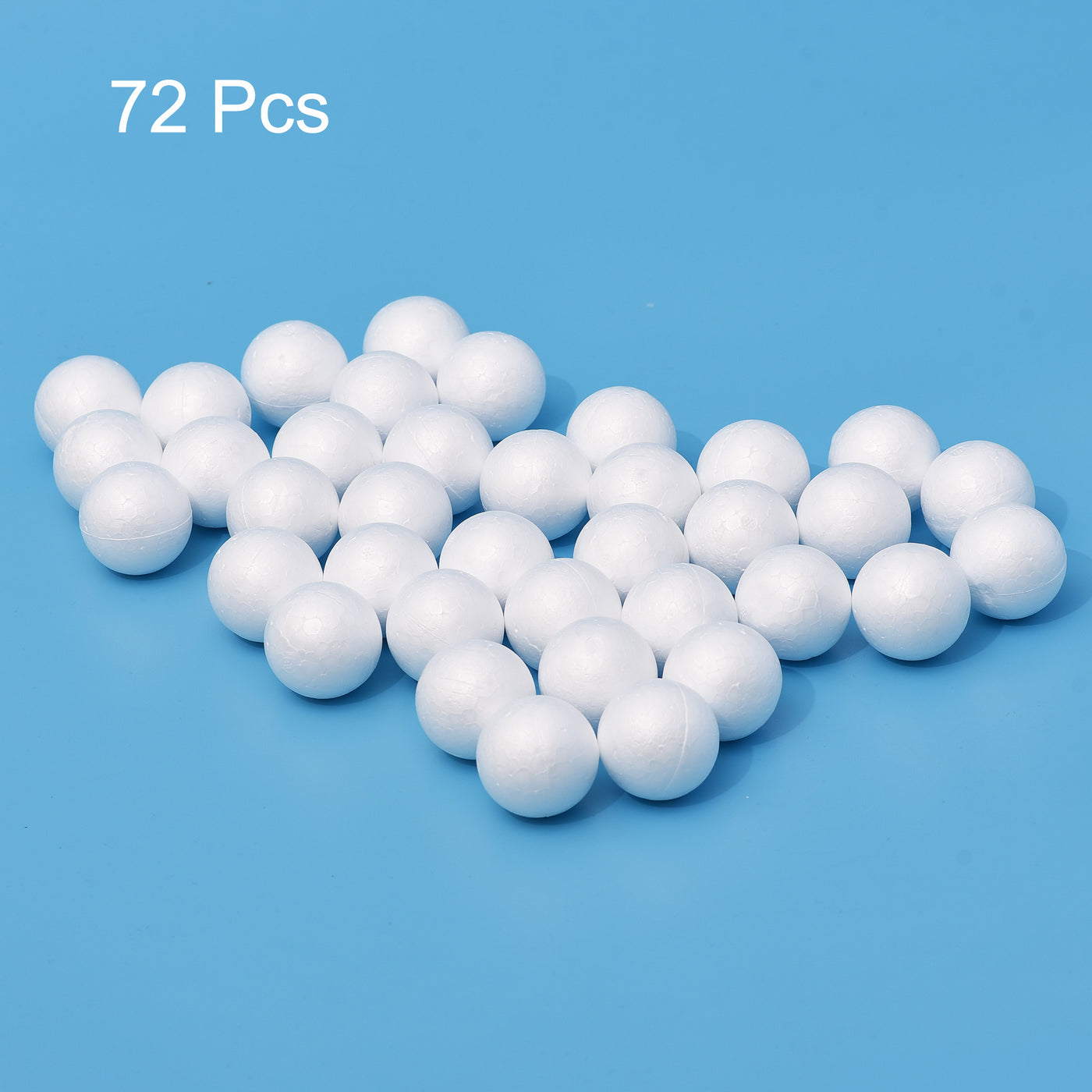 uxcell Uxcell 72Pcs 1.65" White Polystyrene Foam Solid Balls for Crafts and Party Decorations