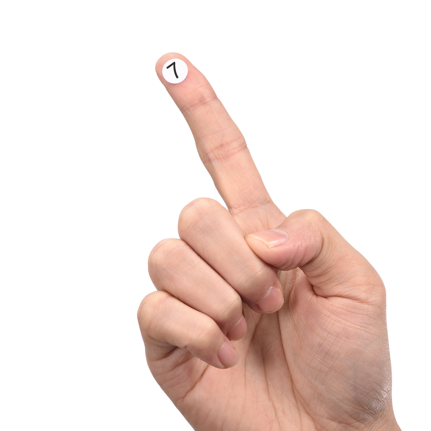 uxcell Uxcell Round Number Stickers, 13mm Dia Number 7 Coated Paper Label 15 Sheets 1980pcs, Black Word/White Background