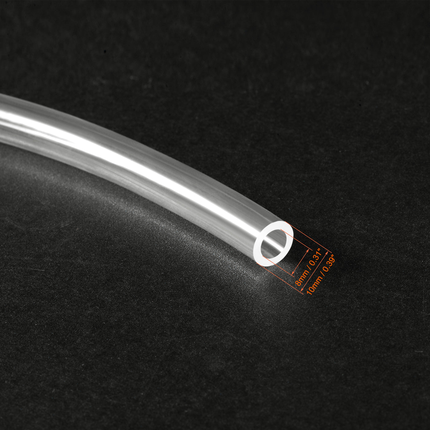 Harfington PVC Vinyl Tubing,  Plastic Pipe Air Water Hose with Clamps