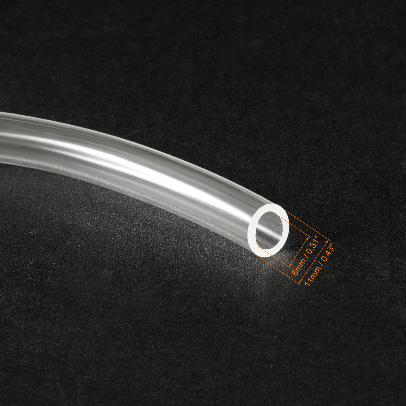 Harfington PVC Vinyl Tubing,  Plastic Pipe Air Water Hose with Clamps