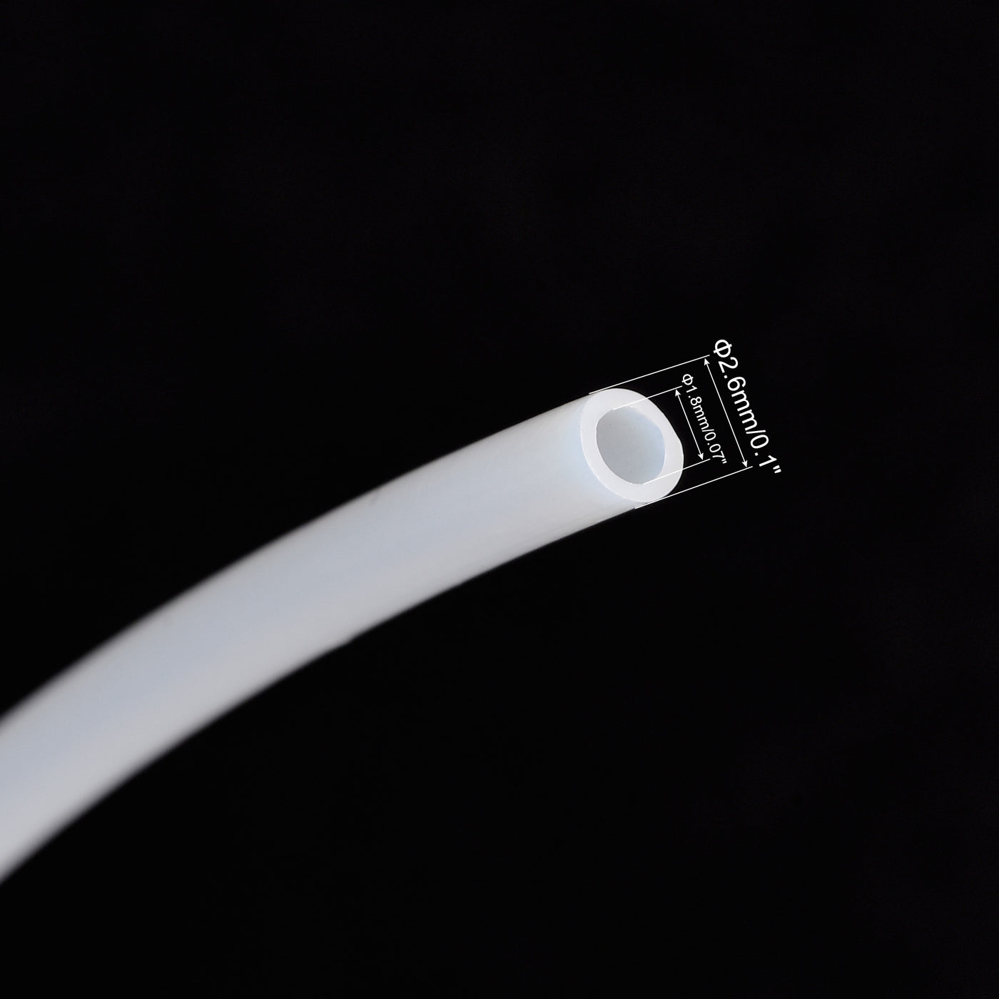 uxcell Uxcell PTFE Tubing Hose Multifunctional Insulating High Temperature Tube Pipe