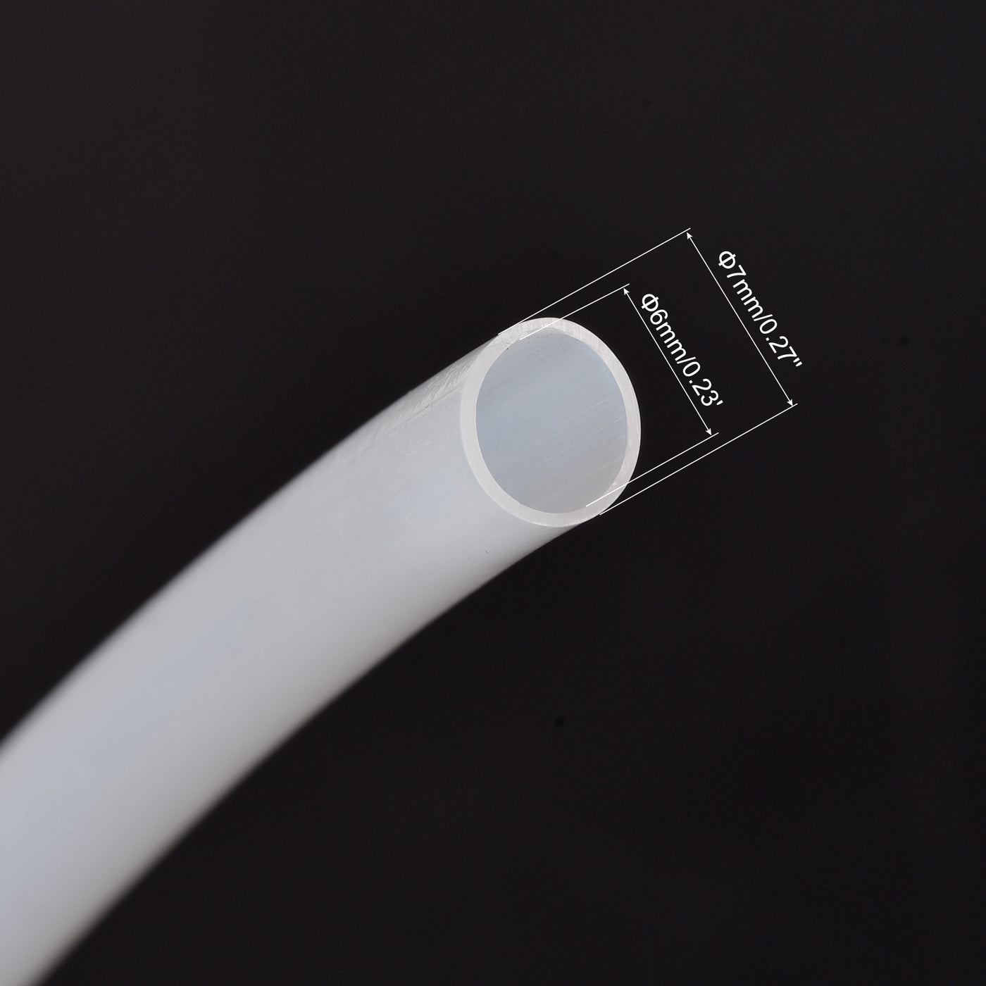 uxcell Uxcell PTFE Tubing Hose Multifunctional Insulating High Temperature Tube Pipe