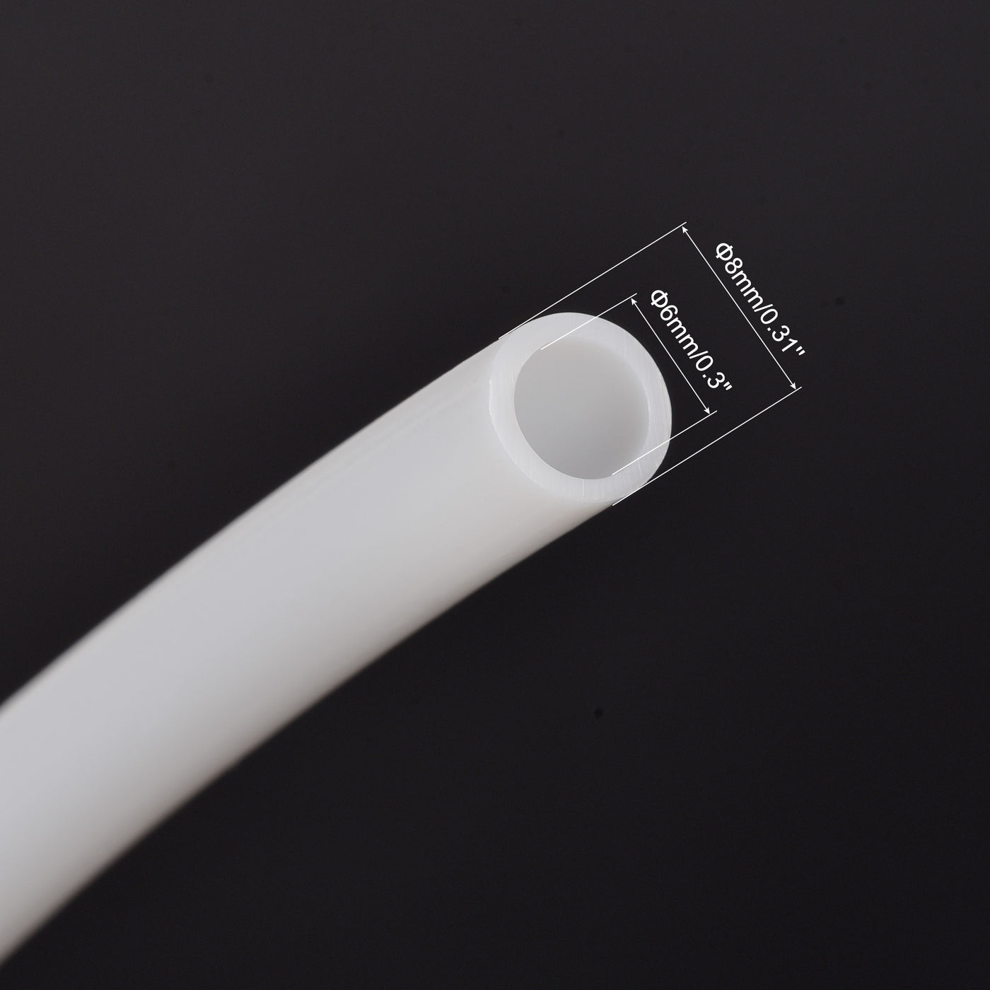 uxcell Uxcell PTFE Tubing Hose Multifunctional Insulating High Temperature Tubing Pipe