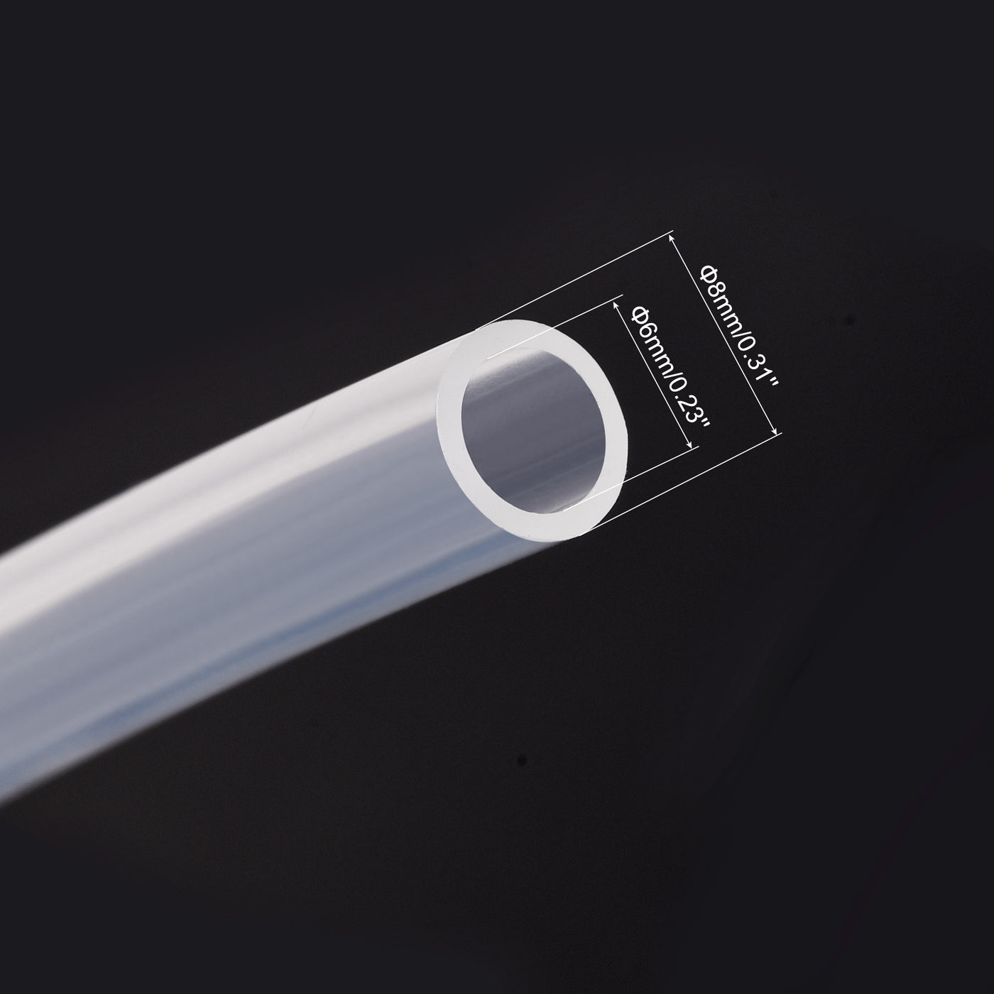 uxcell Uxcell PTFE Tubing Hose Multifunctional Insulating High Temperature Tube Pipe