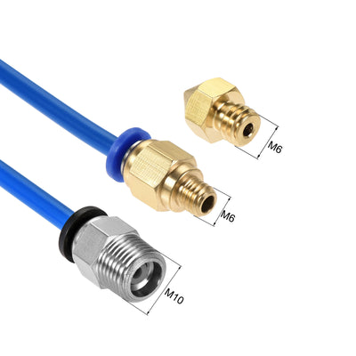 Harfington Uxcell PTFE Tubing Hose for 3D Printer Filament with Nozzles and Pneumatic Fittings