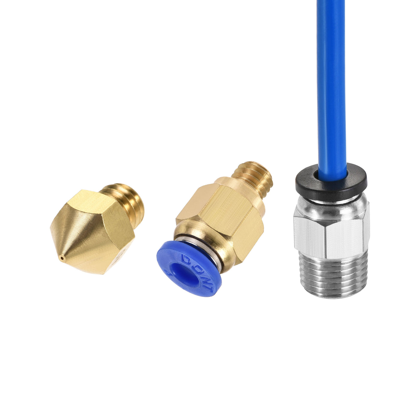 uxcell Uxcell PTFE Tubing Hose for 3D Printer Filament with Nozzles and Pneumatic Fittings