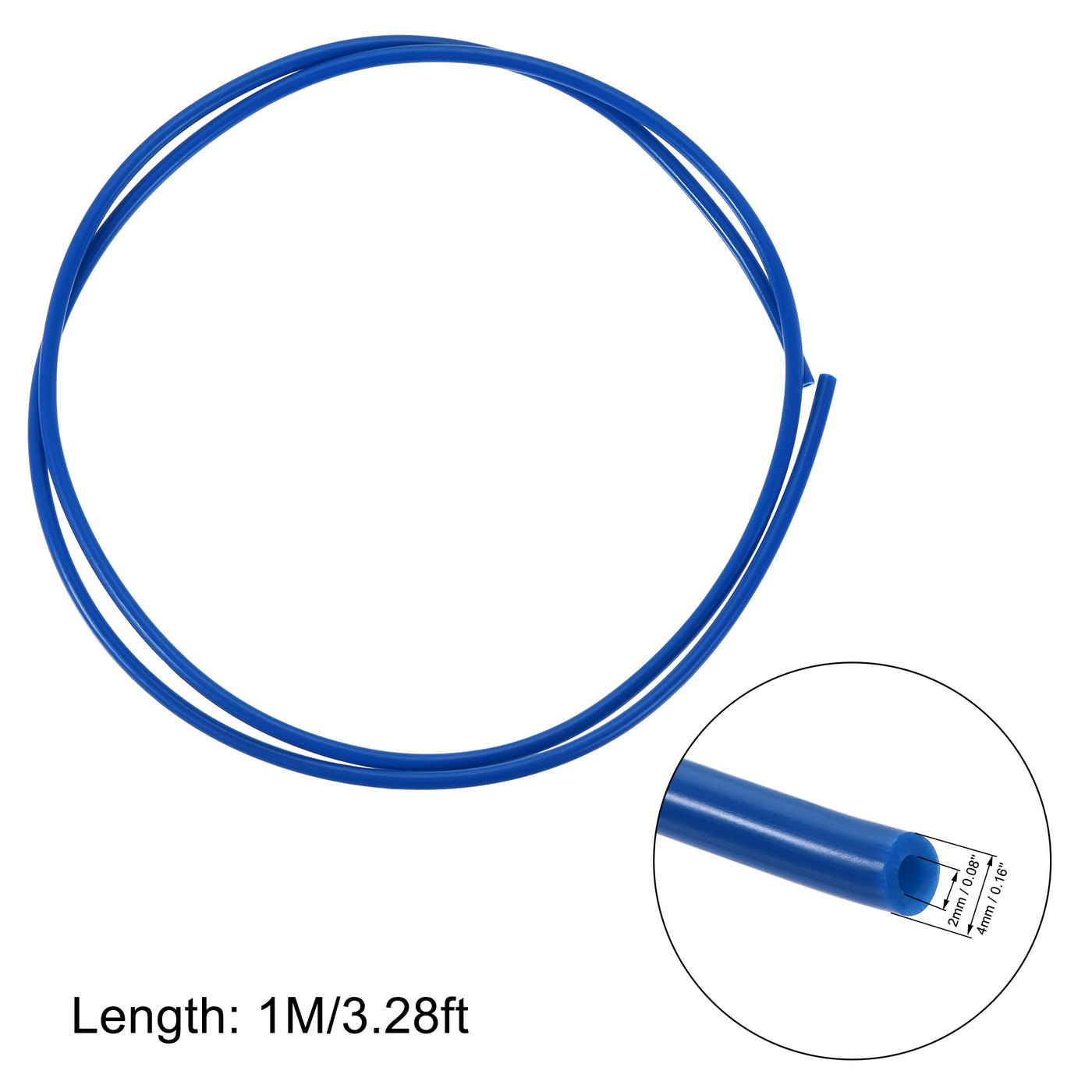 uxcell Uxcell PTFE Tubing Hose for 3D Printer Filament with Nozzles and Pneumatic Fittings