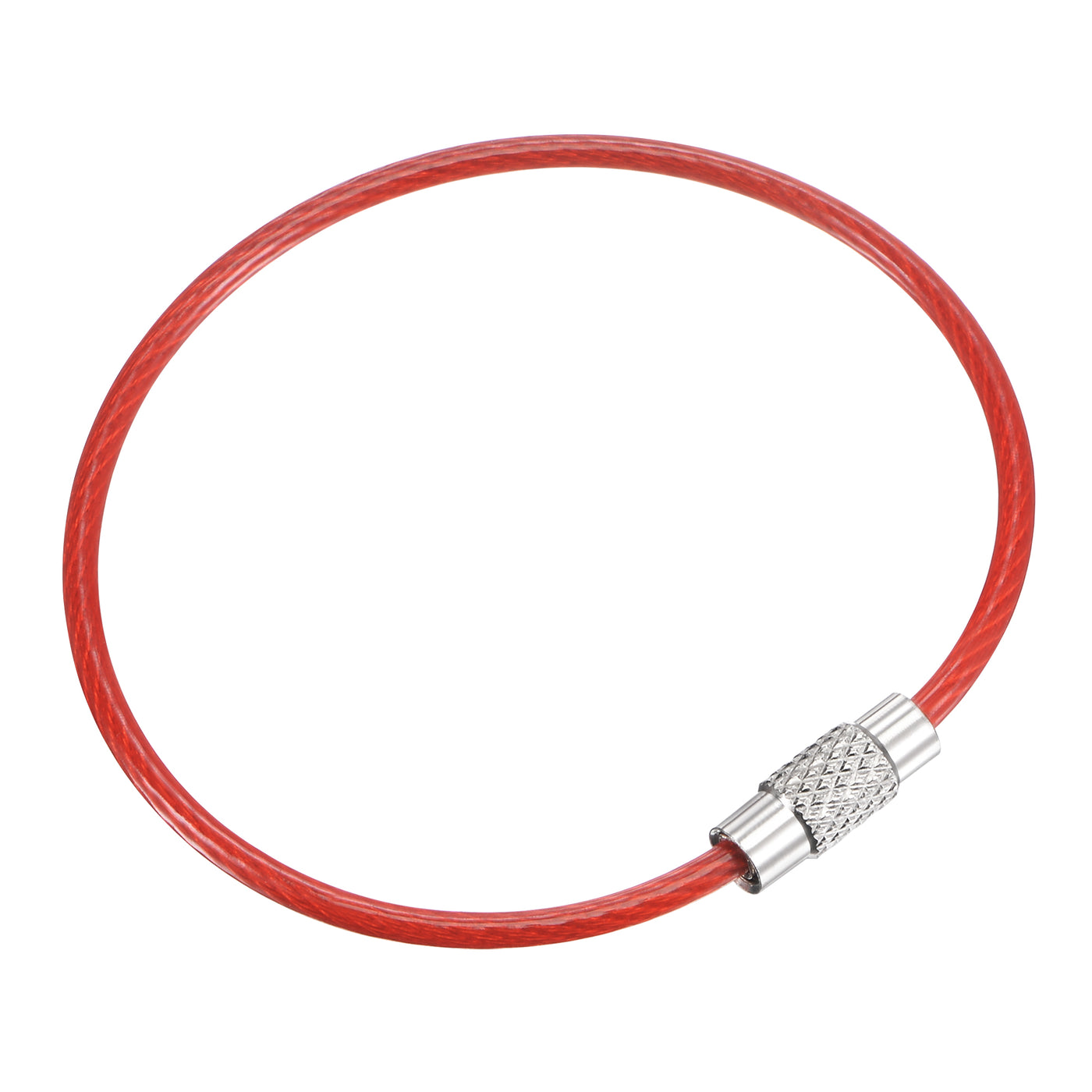 Harfington Wire Keychain Key Ring Loop Cables for Handbag Lanyard Zipper PVC Coated Stainless Steel