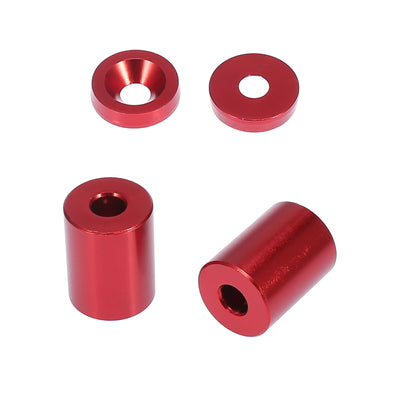 Harfington 4pcs M6x1.0 Aluminum Alloy Mudguard Bumper Washer Bolt Washer Spacer Fastener for Car Motorcycle