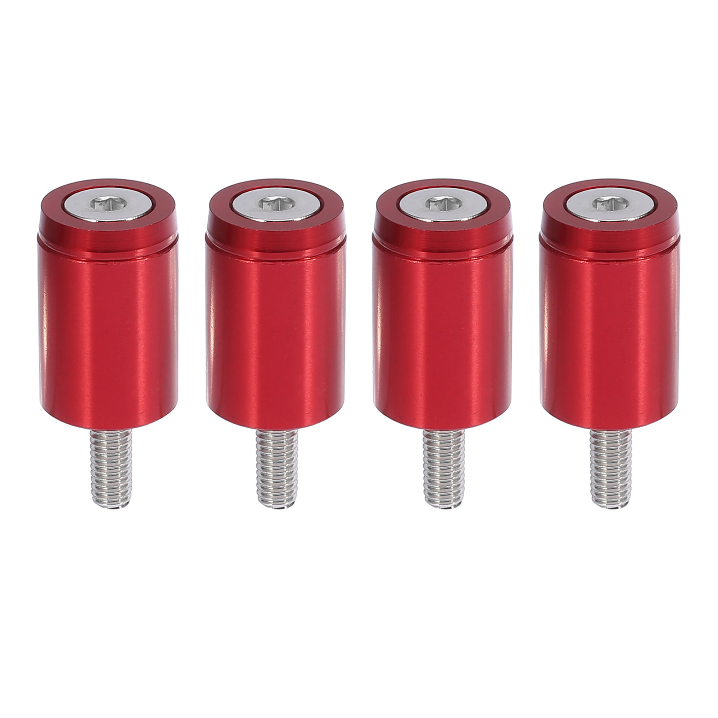 Harfington 4pcs M6x1.0 Aluminum Alloy Mudguard Bumper Washer Bolt Washer Spacer Fastener for Car Motorcycle
