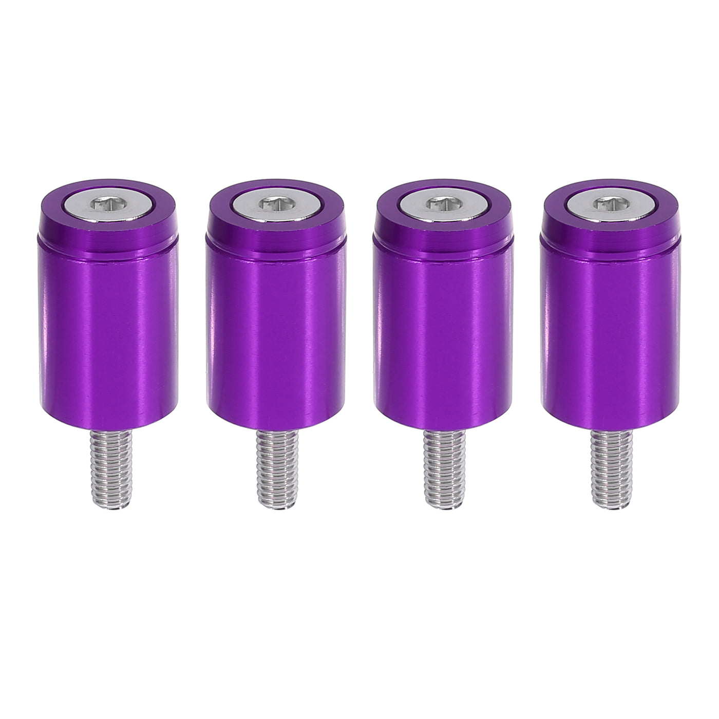 Harfington 4pcs M6x1.0 Aluminum Alloy Mudguard Bumper Washer Bolt Washer Spacer Fastener for Car Motorcycle