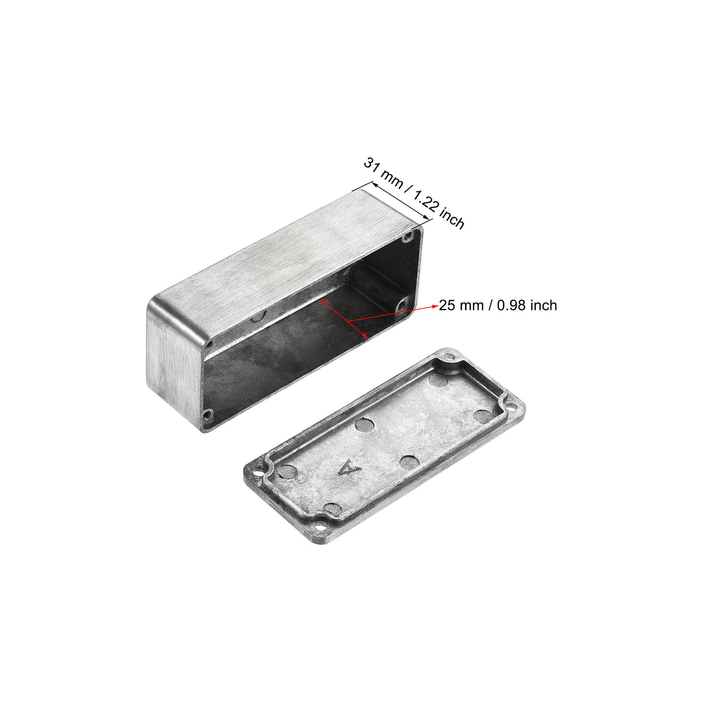 uxcell Uxcell 92mm x 38mm x 31mm Aluminum Boxes Guitar Pedal Effect Enclosure