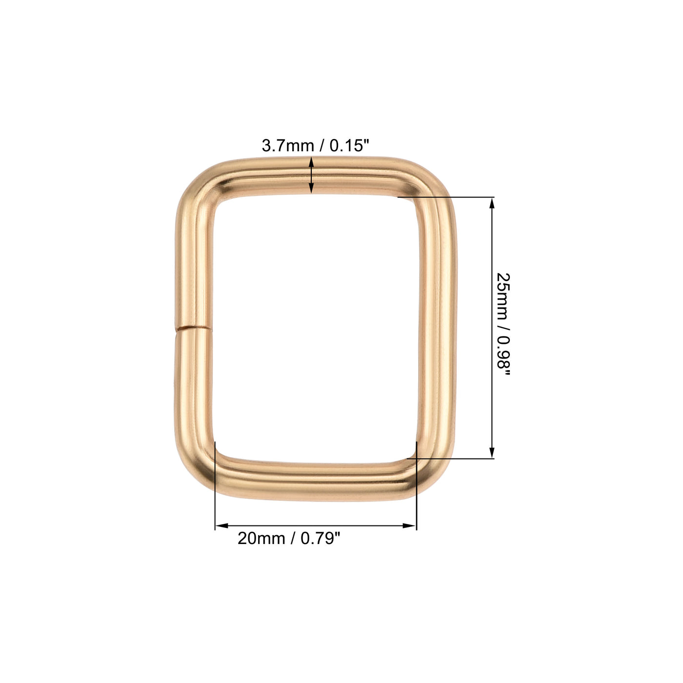 Harfington Metal Rectangle Ring Buckles for Bag Belt DIY