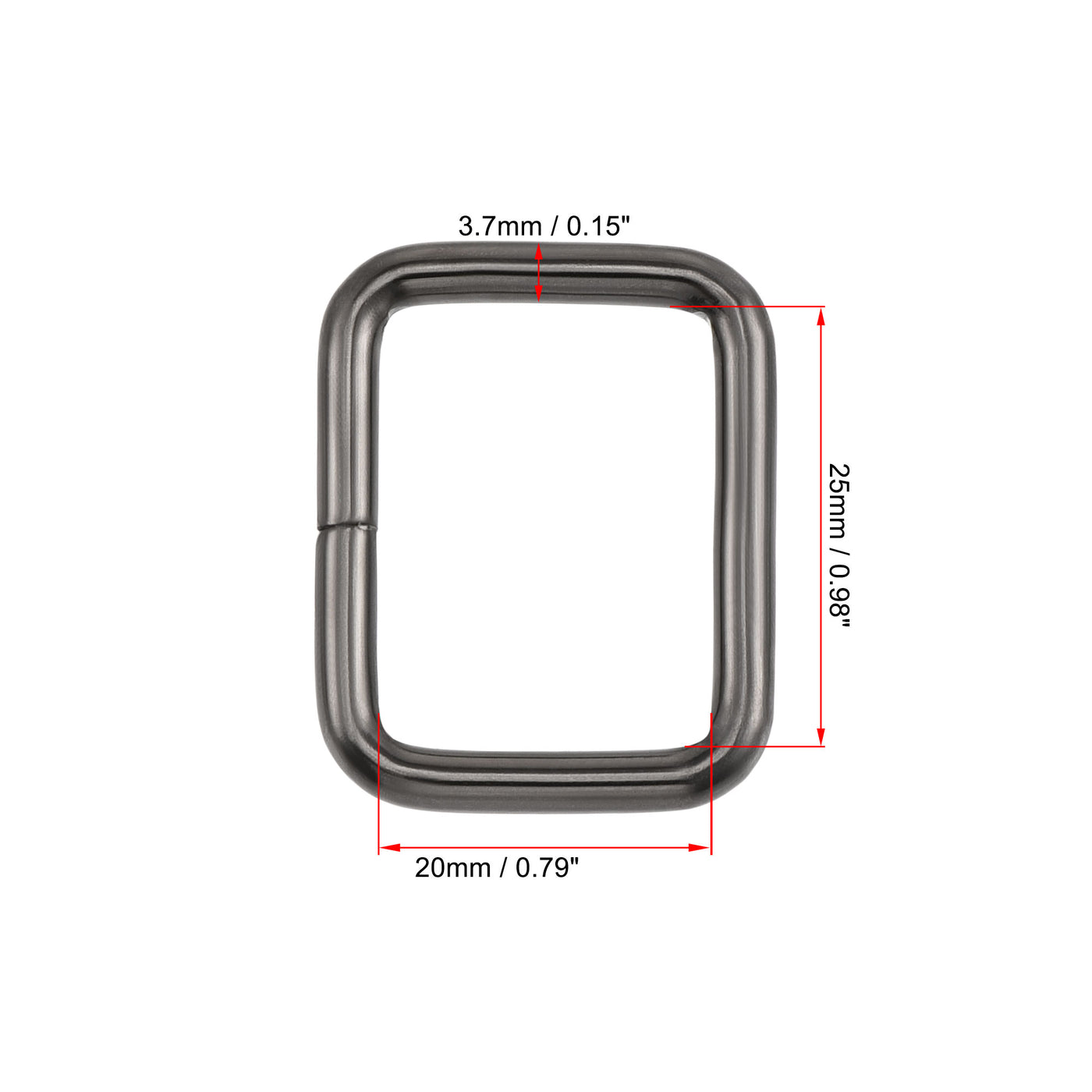 Harfington Metal Rectangle Ring Buckles for Bag Belt DIY