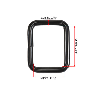 Harfington Metal Rectangle Ring Buckles for Bag Belt DIY