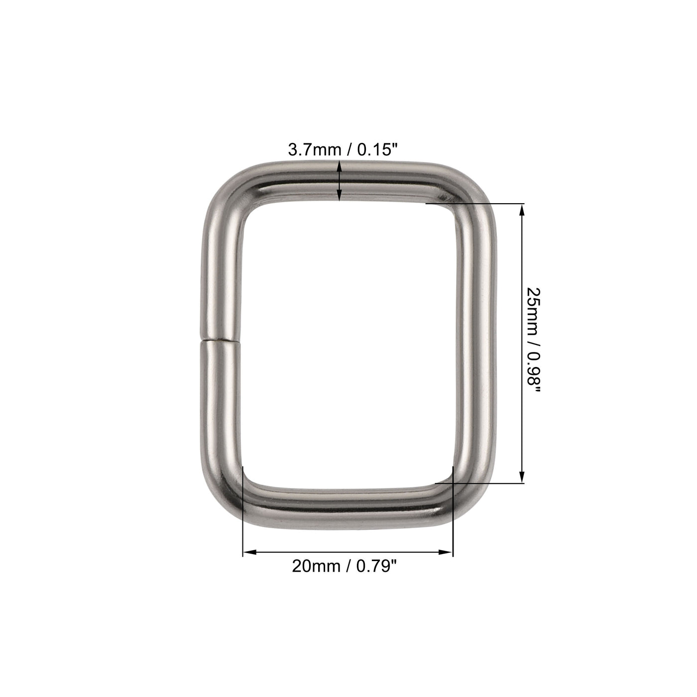 Harfington Metal Rectangle Ring Buckles for Bag Belt DIY