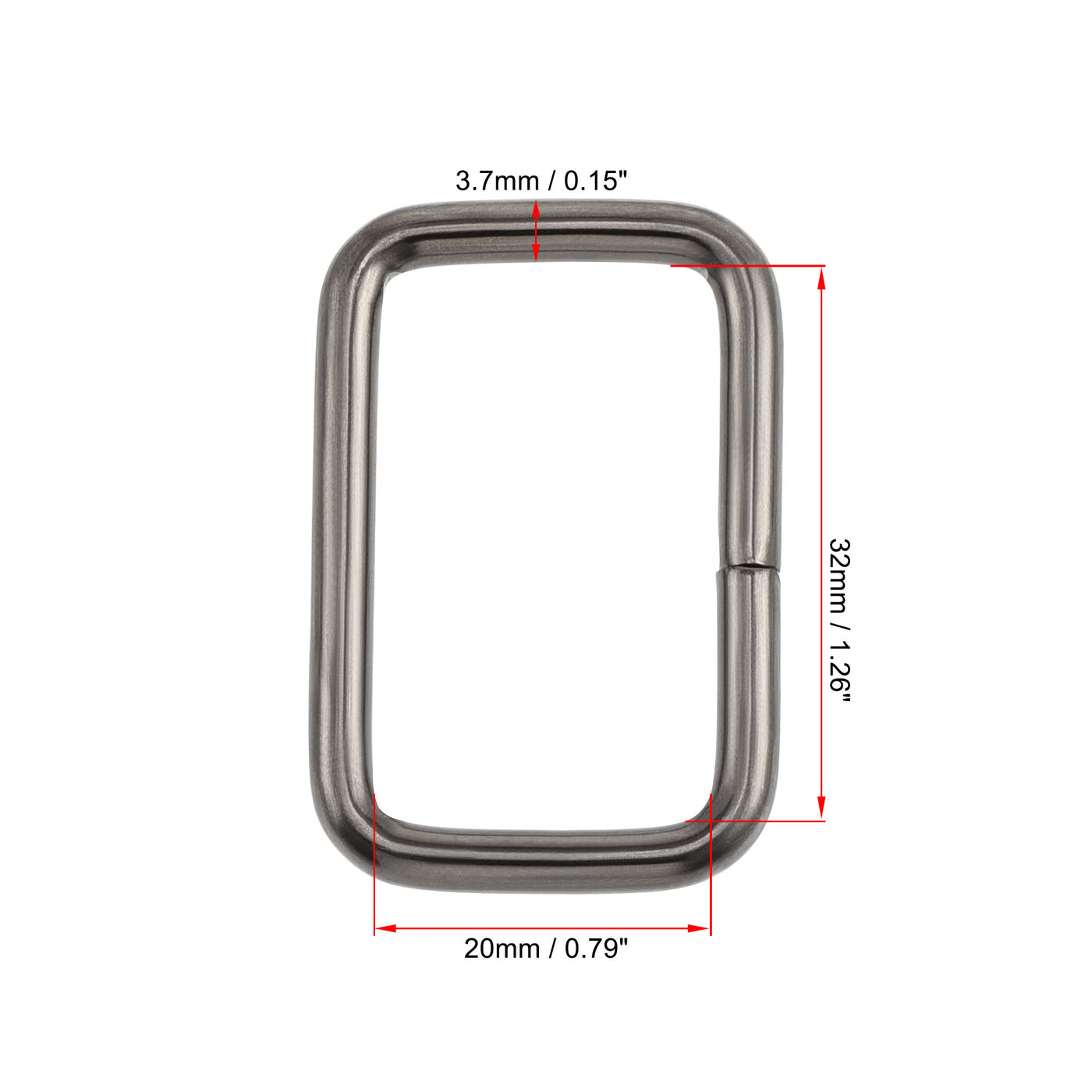Harfington Metal Rectangle Ring Buckles for Bag Belt DIY